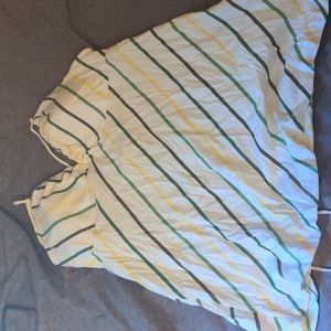 2X 725 Original Plus Tank Top Halter Top Striped EUC 100% Cotton Padded Bra